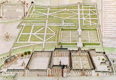 View of the Jesuit College in La Fleche, 1655 by French School